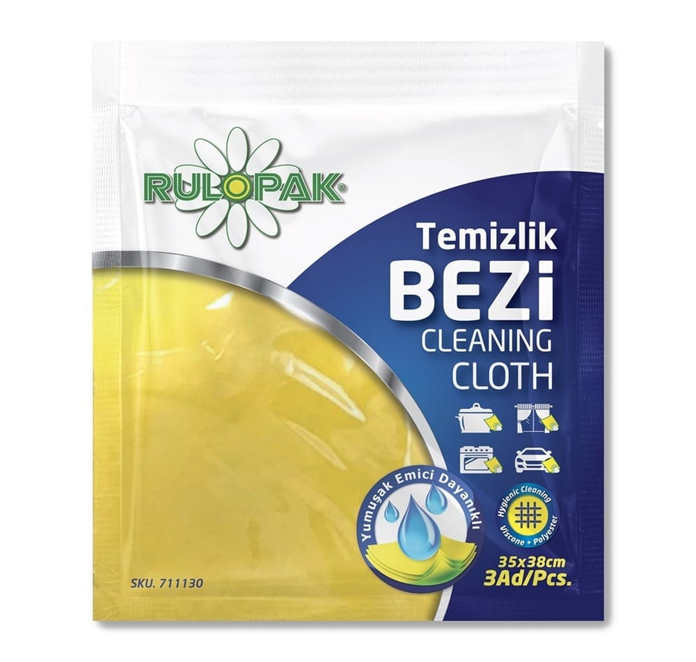Rulopak 3'lü Temizlik Bezi