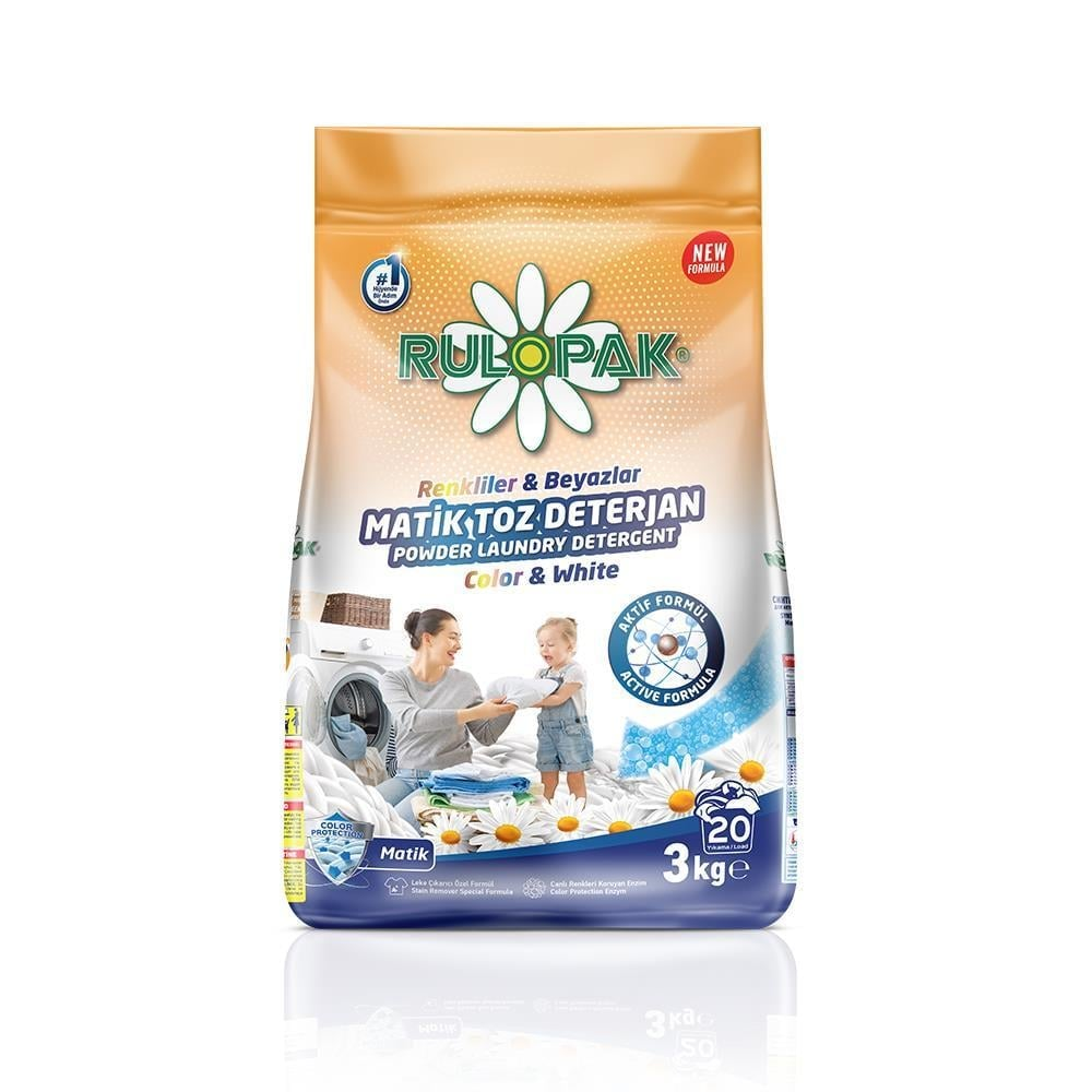 Elde Yıkama Renkli Ve Beyazlar İçin Toz Çamaşır Deterjanı 3 KG